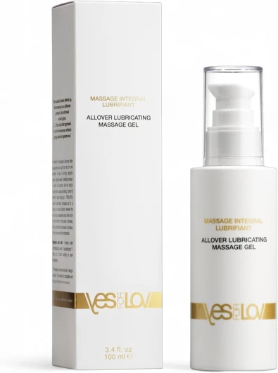Gel Massage Lubrifiant Intime 2-en-1 - Parfumé au Monoï - Texture Douce Non Collante, Huile Massage Intégral Pour le Corps et Zones Intimes -100ml