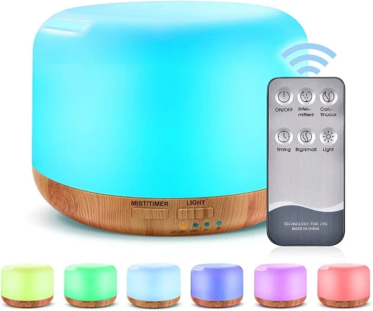 Humidificateur d'aromathérapie Premium 1000 ML XL diffuseur d'huiles essentielles avec minuterie à Distance pour Les Grandes salles Home 18 Heures d'opération Grande Surface de Couverture