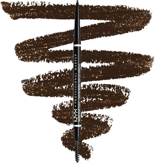 Crayon à Sourcils Micro Brow Pencil, Crayon Ultra-Fin Double-Embout avec Mine Rétractable et Goupillon, Teinte : Espresso (07)