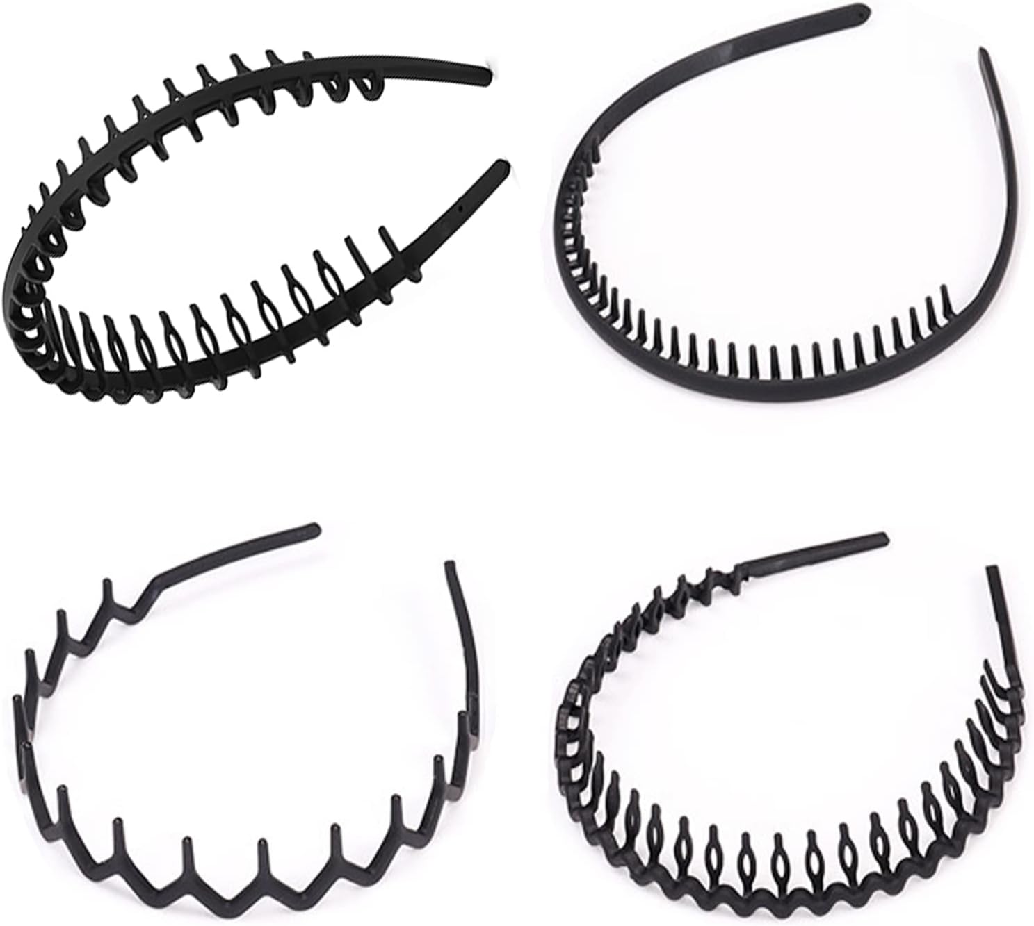 RoxNvm serre tete homme, 4 pièces bandeau cheveux homme, élasticité Bandeaux, headbands et serre-têtes,Accessoires de bandeaux de mode de sport pour le yoga, le sport, plein air