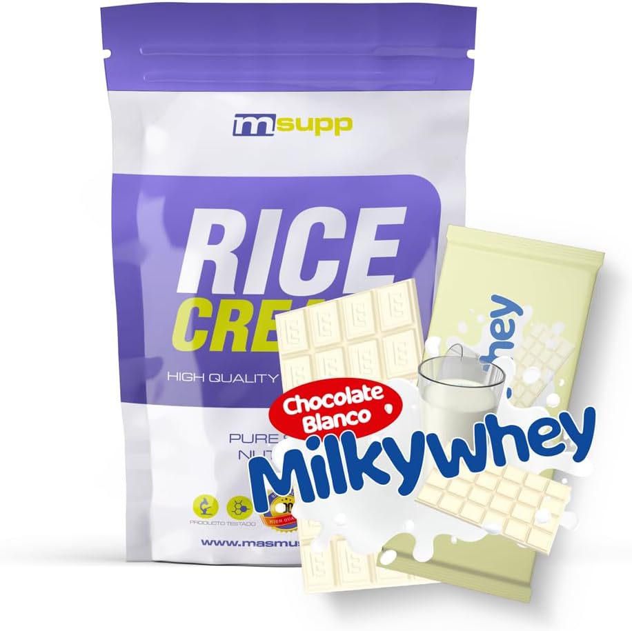 MM Supplements - Crème de Riz Fitness - Poudre - Pot de 2 kg - Source de Glucides - Appétit Satisfaisant - Idéal pour Mélanger avec des Protéines - Arôme Chocolat Blanc