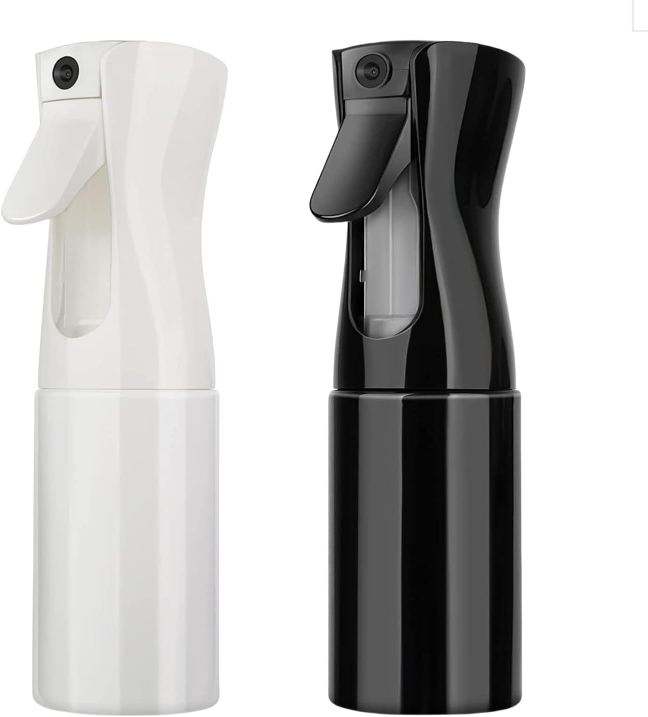 Frdelma Bouteille Mist Spray,200ml Spray Cheveux 2PCS Bouteilles de Cheveux Pulvérisateur de Brume Fine Bouteille Vide de Spray Réutilisable Bouteille De Vaporisateur pour Cheveux (Noir, Blanc)