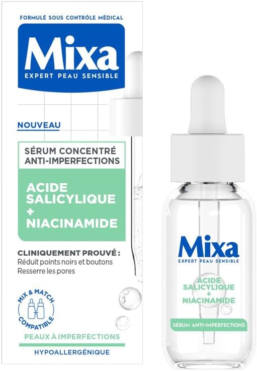 Sérum Concentré Anti-Imperfections - Pour peaux à imperfections - Enrichi en Acide Salicylique et Niacinamide - 30 ml Vert