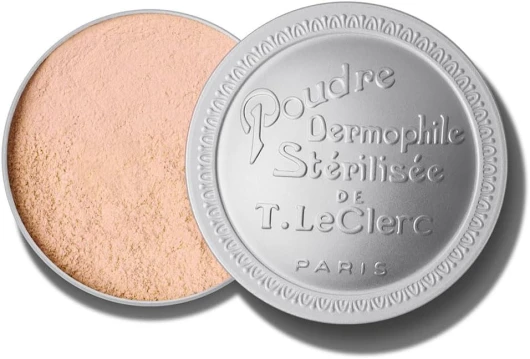 T - LeClerc - Poudre Libre Matifiante - 25g - Poudre de riz Visage Longue Tenue, Poudre Matifiante Pour Tout Type de Peau, Fini Mat et Contrôle la Brillance - Made in France et Vegan - 03 Bistre