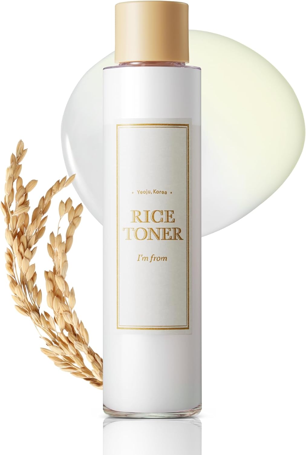 I'm from Tonique au riz, 77,78% d'extrait de riz de Corée, essence lumineuse avec niacinamide, hydratant pour peaux sèches, végétalien, sans alcool, sans parfum, approuvé par Peta, 5,07 fl oz