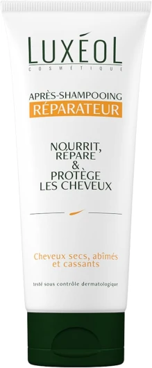 LUXÉOL - Après-Shampooing Réparateur - Nutrition & Protection - Limite Les Fourches - Soin Cheveux Secs, Abîmés & Cassants - 98% d'Ingrédients d'Origine Naturelle - Fabriqué en France - 200ml APRÈS-SHAMPOING