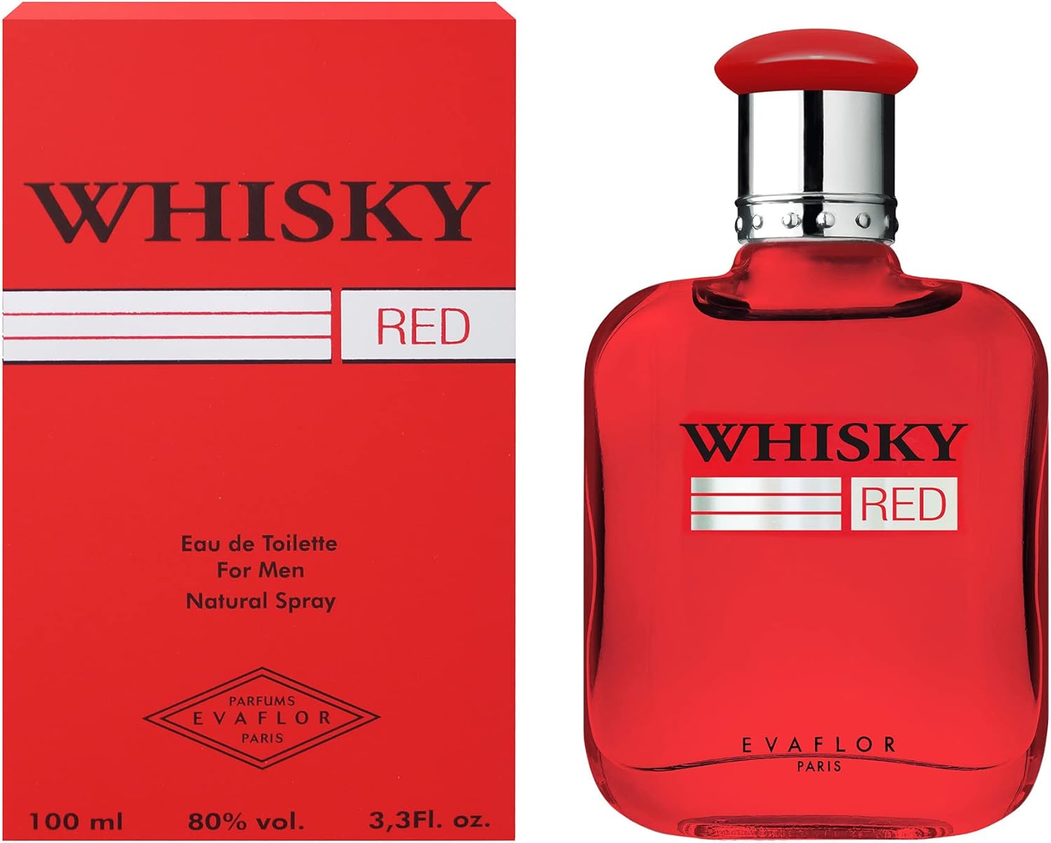 WHISKY Red • Eau de Toilette 100 ml • Vaporisateur • Parfum Homme • EVAFLORPARIS