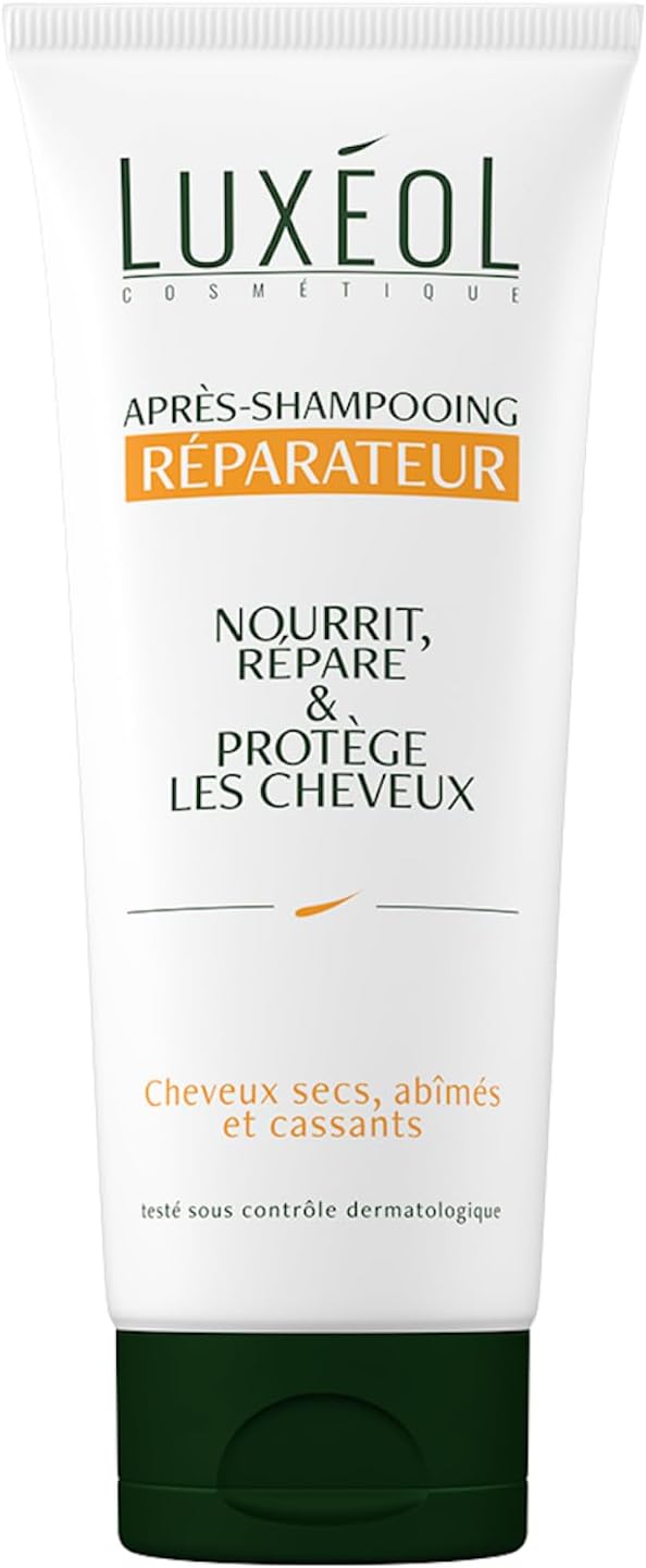 LUXÉOL - Après-Shampooing Réparateur - Nutrition & Protection - Limite Les Fourches - Soin Cheveux Secs, Abîmés & Cassants - 98% d'Ingrédients d'Origine Naturelle - Fabriqué en France - 200ml APRÈS-SHAMPOING