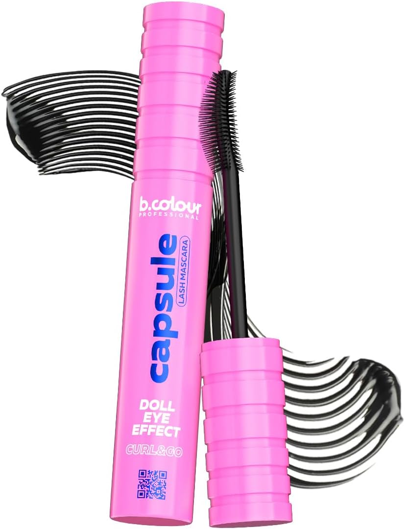 B.COLOUR PROFESSIONAL Tubing Mascara 05 Doll Eye – Volume x7, Courbure 7D, Résistant à l'Eau, Tenue 48h, Brosse Silicone Ventilateur, Effet Cils de Poupée, Facile à Retirer SHADE 05