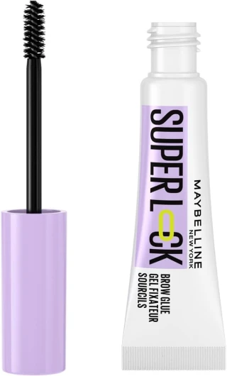 Gel Fixateur Sourcils Transparent - Avec Brosse Sculptante - Tenue Extrême 24H - Sans Résidus - Sans Effet Carton - Fini Non Collant - Superlock Brow Glue