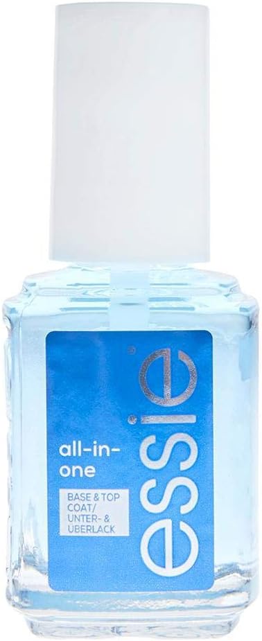 Base de Vernis, Fortifiant & Top Coat - Avec de l'Huile d'Argan - Finition Brillante & Transparente - All-in-One - Contenance : 13.5 ml