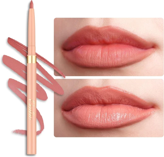 Crayon à Lèvres Mat Waterproof, Corail Lipliner Anti-salissures Tient 12 Heures+, Très Pigmenté, Souple, Pour des Lèvres Repulpées et Définies, Vegan (L04) Sunlit Peach LL04 Sunlit Peach