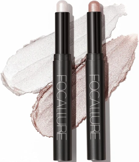 2 Pcs Bâton De Fard À Paupières Paillette,mat Cream Eyeshadow Stick,les Yeux Étincelant Mat, Maquillage Pour Les Yeux Fard À Paupières Imperméable Longue Durée (Twilight(0102))