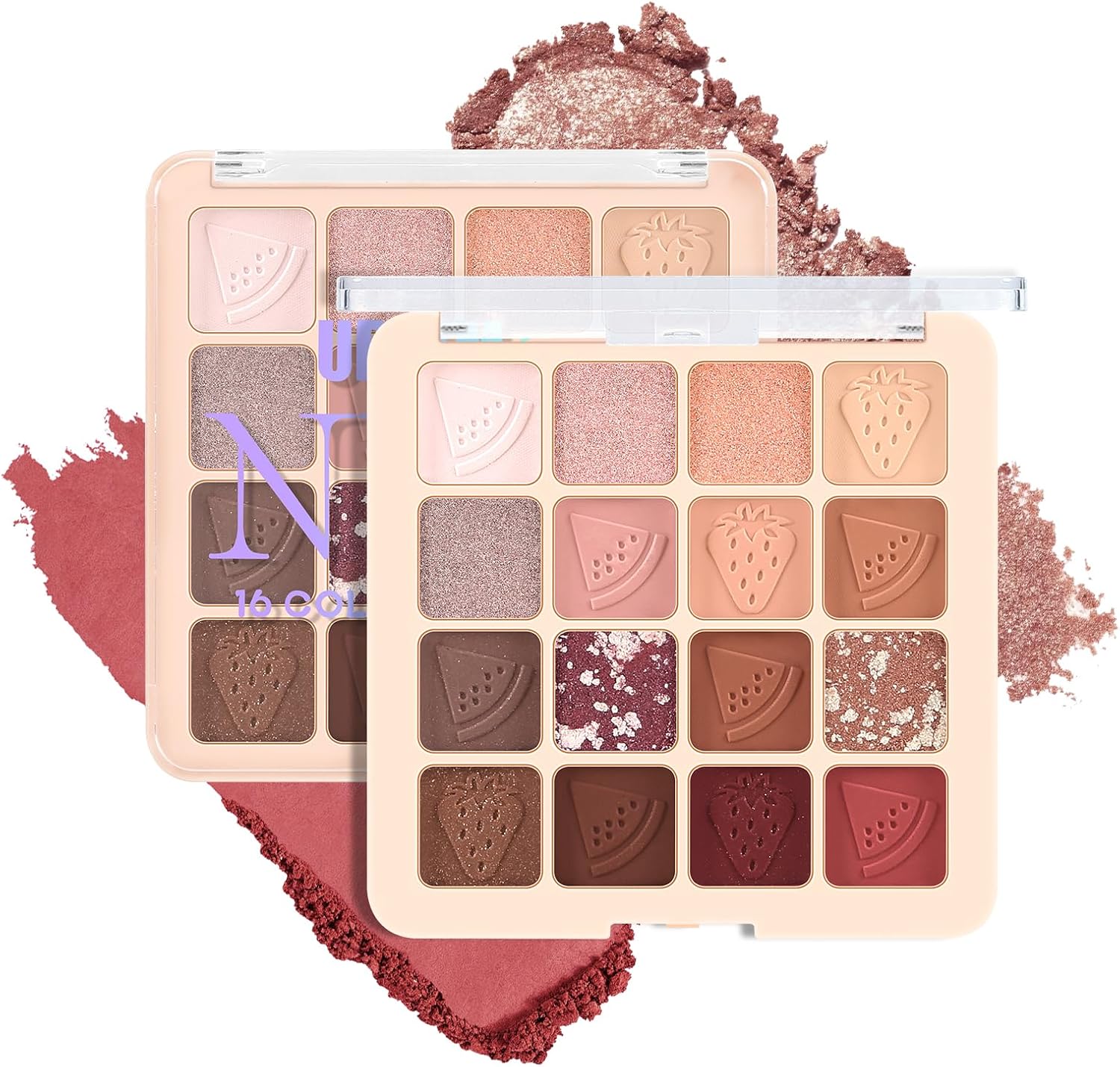 Apooliy Palette D'ombres à pPaupières 16 Couleurs, Ombre à Paupières Mate et Pailletée, Palette D'ombres à Paupières Lumineuses, Facile à Mélanger, Facile à Créer Des Looks Glamour Dramatiques 10 g (Lot de 1) U127A