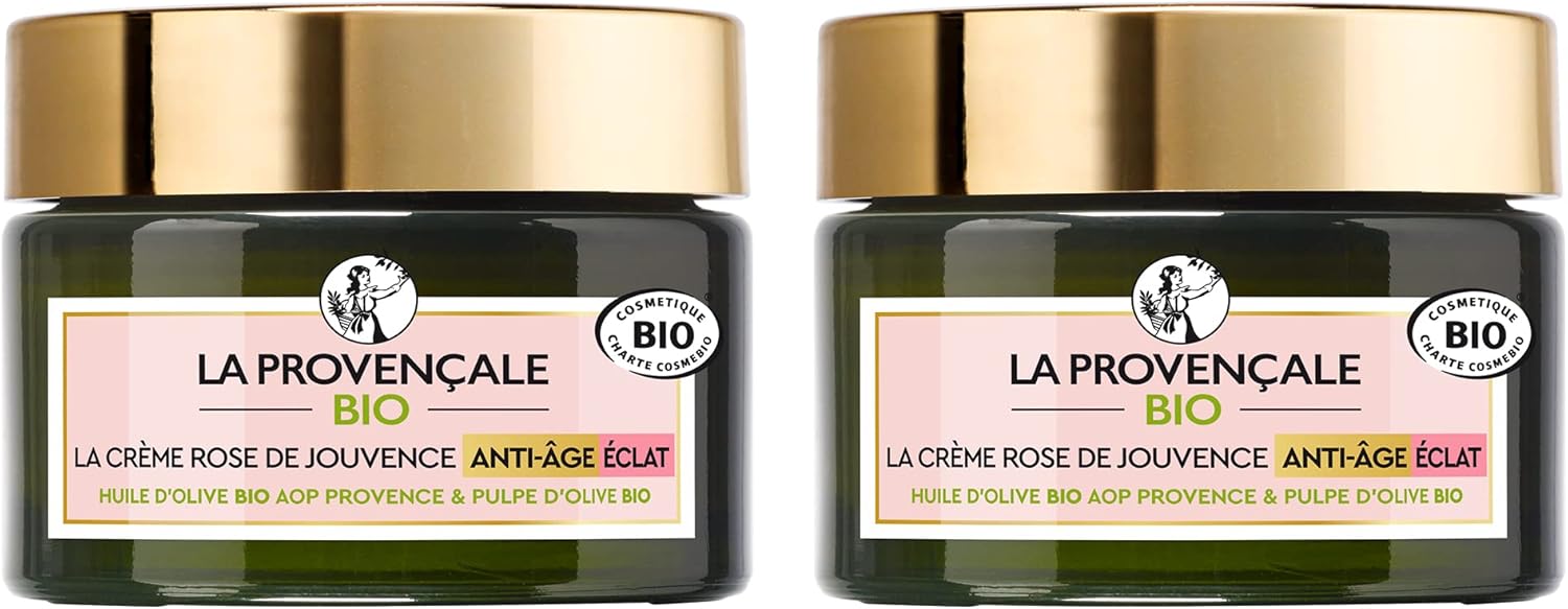 Crème de Jouvence Crème Anti-Âge Éclat certifiée bio lot de 2