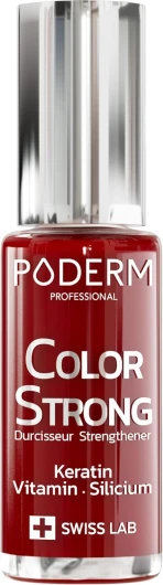 Vernis Durcisseur Ongles BIOTINE SILICIUM KERATINE - Fortifie & Répare les ongles abimés, fragilisés, cassants par semi permanent, vieillissement - Couleur Rouge Allure - Mains & Pieds - Swiss Made