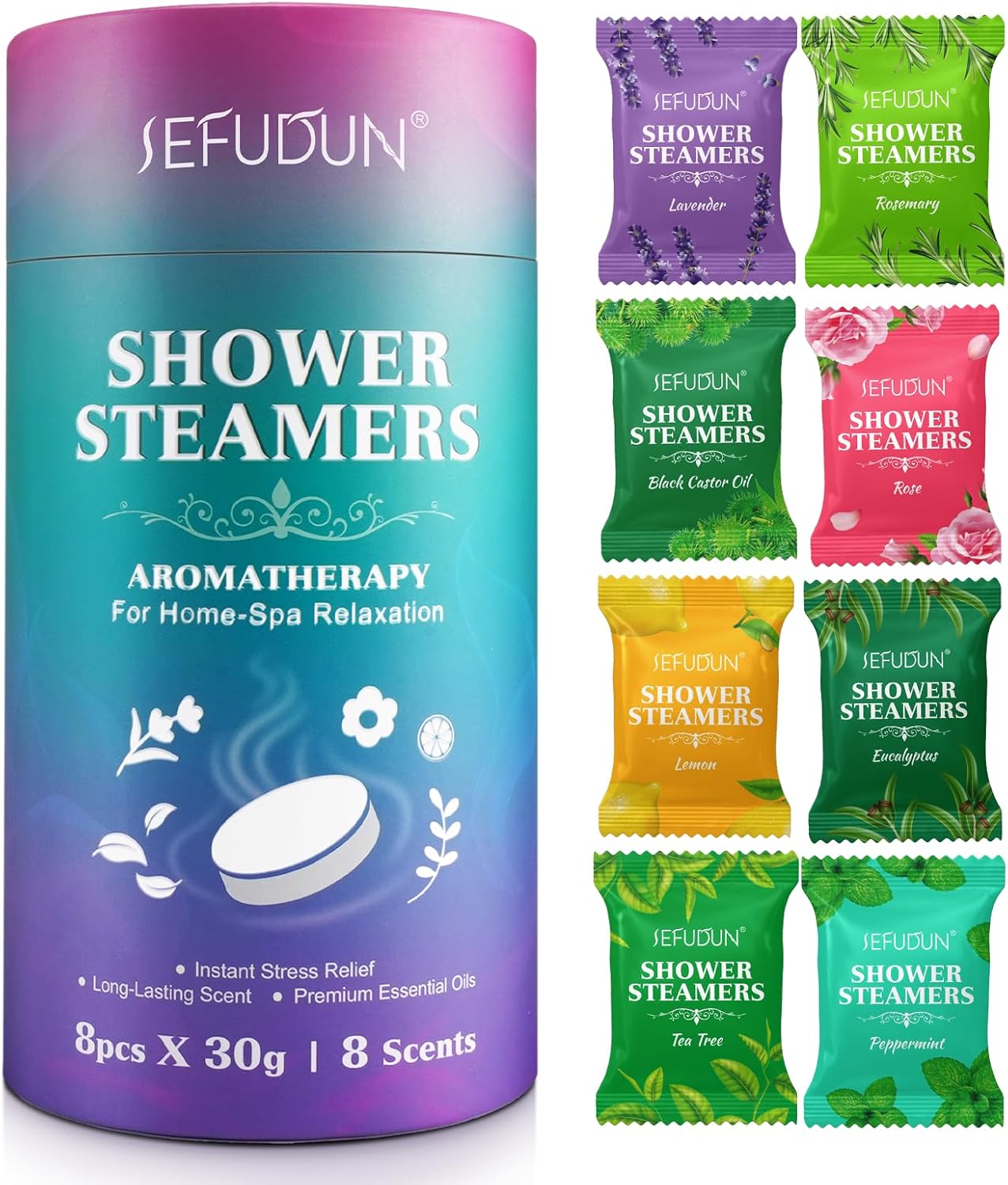 8 Sets De Bombes De Douche, 8 Parfums Naturels, Coffret De Bain Pour Femmes, Aromathérapie Aux Huiles Essentielles Pour La Relaxation Et Le Bien-Être, Nouveauté, Original Utile