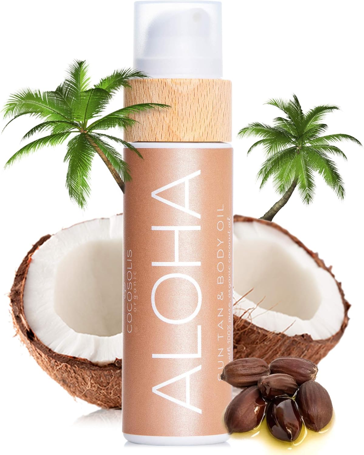 ALOHA accélérateur de bronzage - Huile bronzante activateur de bronzage - Huile bio à la noix de coco pour un bronzage naturel - Six huiles naturelles 110 ml 110 ml (Lot de 1)