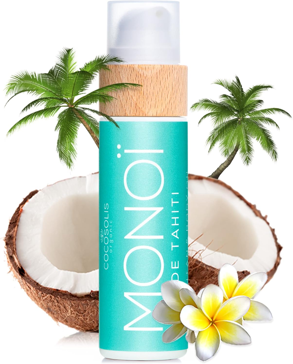 MONOI Accélérateur de bronzage-Huile de bronzage bio à la vitamine E et à l'huile de monoï de Tahiti pour un bronzage rapide, intensif et riche en chocolat - sublimateur de bronzage (110)