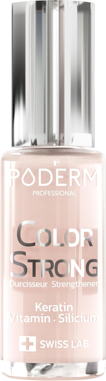 Vernis Durcisseur Ongles – Biotine, Silicium, Kératine - Répare & Fortifie les Ongles Abîmés, Fragilisés, Cassants par Vernis Semi-permanent & Vieillissement - Swiss Made - Rose Poudré