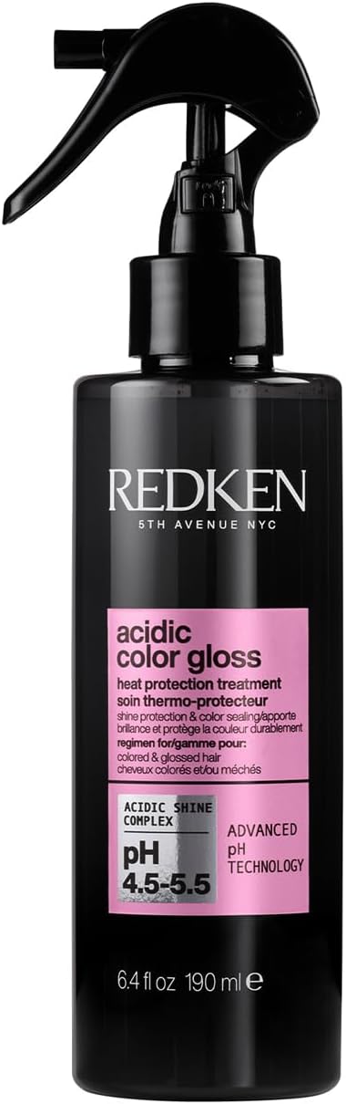 Redken, Soin Sans Rinçage Thermo-Protecteur, Cheveux Colorés, Hydrate & Protège la Couleur, Vitamine E & Arginine, Formule au pH Acide, Acidic Color Gloss, 190ml