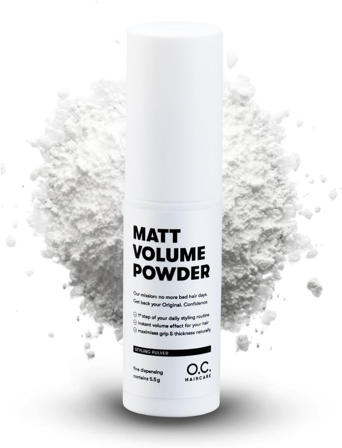 O.C - HAIRCARE Poudre coiffante - Poudre pour cheveux fins & délicats - avec EFFET MATTE - Poudre coiffante pour une stabilité maximale - recommandée par les plus grands salons