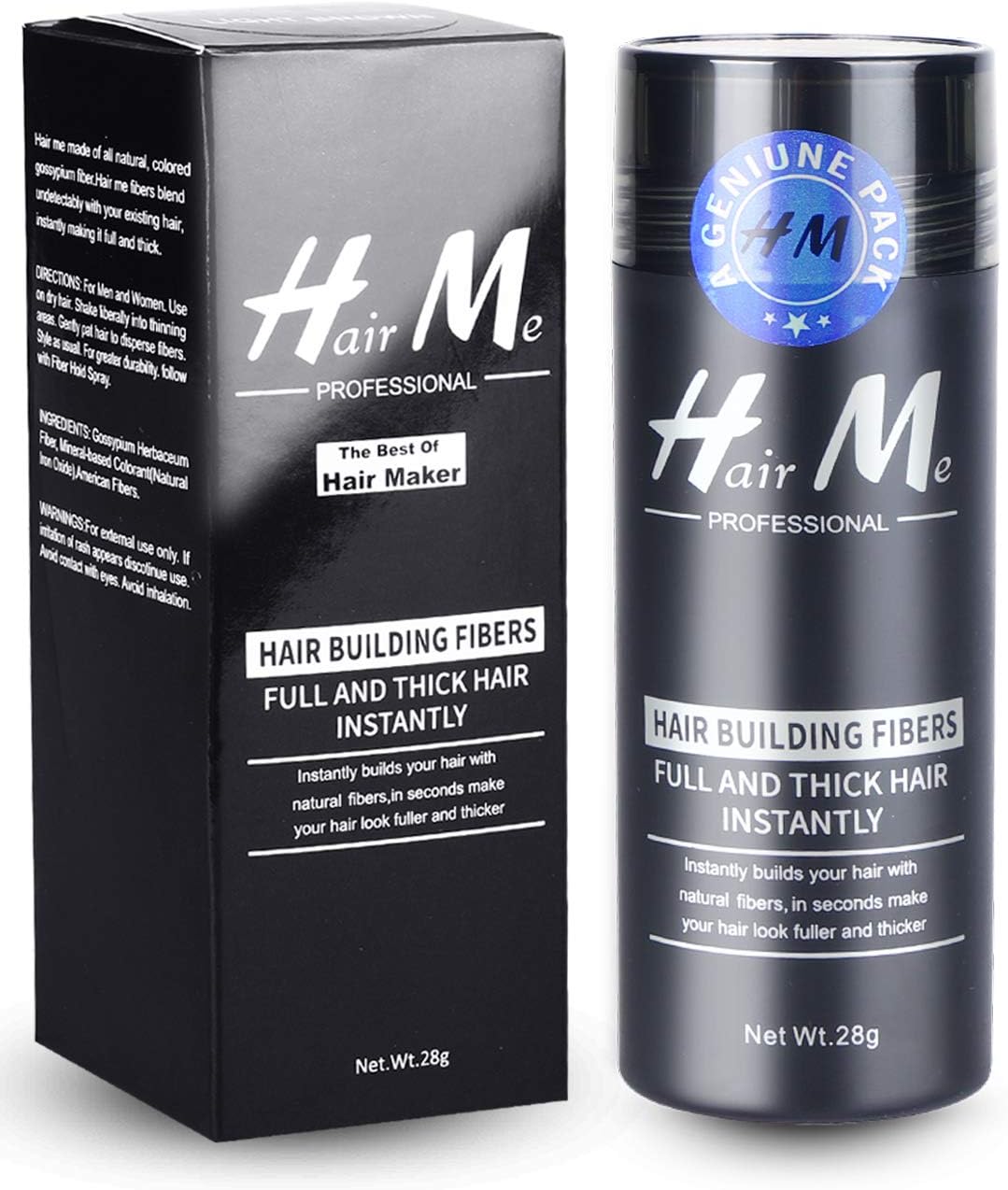 Poudre Cheveux,Poudre Densifiante Poudre Volume Cheveux Chatain Calvitie Homme Hair Building Fibers（Brun moyen）