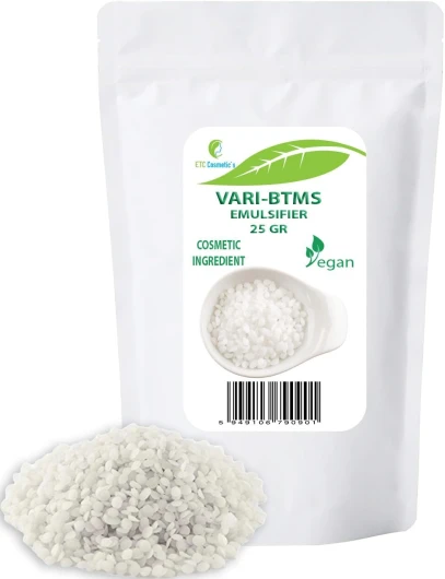 Emulsifiant Vari-btms 25 gr - Origine naturelle - Utilisation comme ingrédient dans les cosmétiques - Utilisé dans les revitalisants, les shampooings crèmes et les masques capillaires - 25 g (Lot de 1)