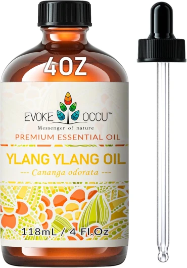 Ylang Ylang Huile Essentielle 118 ml, Pure Ylang Ylang Huile pour la peau cheveux Aromathérapie Diffuseur de parfum DIY- 4 FL Oz Ylang-ylang
