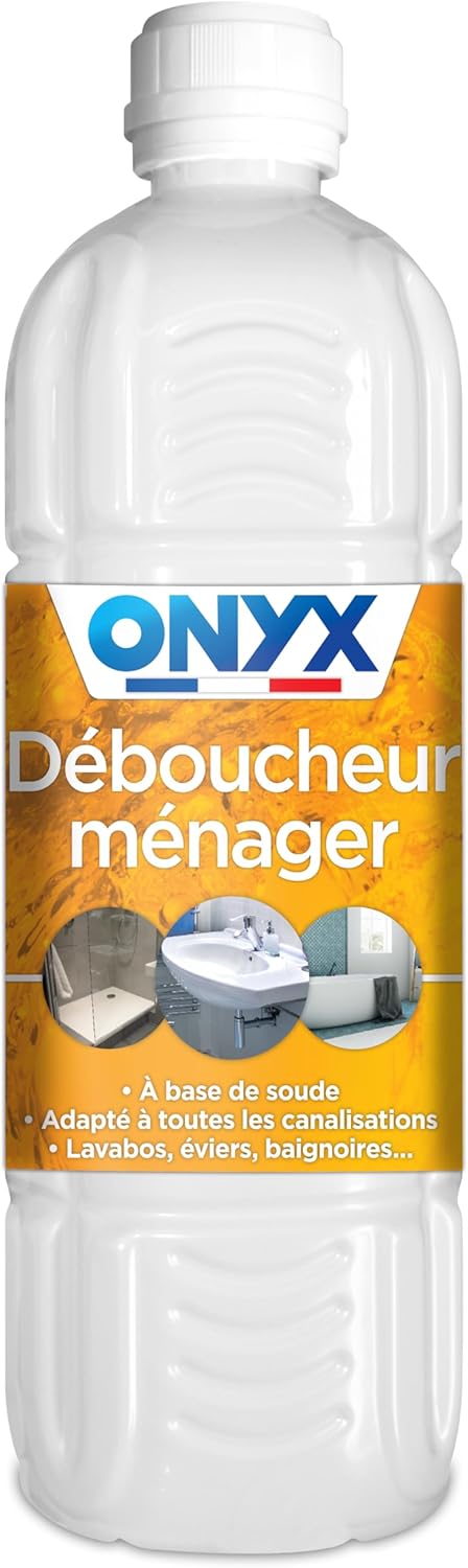 Déboucheur Ménager - Pour Déboucher les canalisations - Lavabos, Eviers, Baignoires - Fabrication Française - 1L Classique