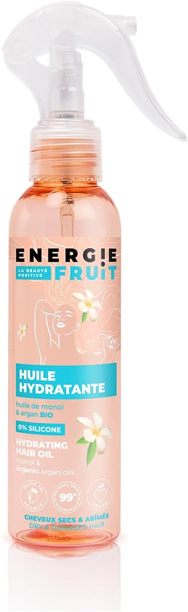 Huile Cheveux hydratante - Monoï & Huile d'argan BIO - Cheveux Secs Abimés - Vegan - 150ml