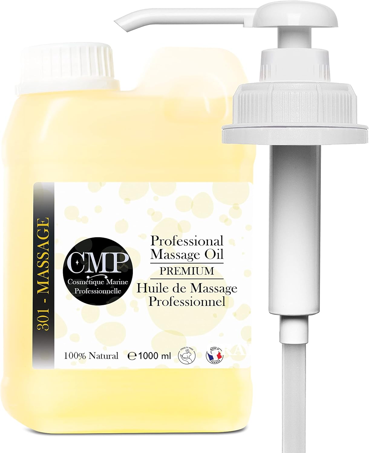 Huile de Massage Professionnelle pour le Corps + Distributeur GRATUIT - Format économique - LE MASSAGE QUE VOUS ATTENDIEZ - Huile Ayurveda - Aromatherapy - SPA - Huile de massage - 1000 ml 1 L Sans parfum 1 l (Lot de 1)