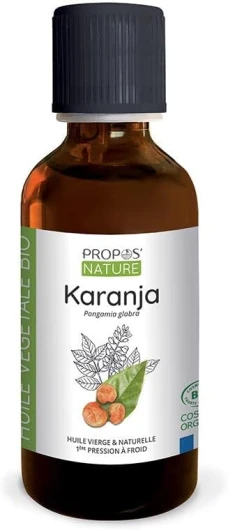 Huile végétale de Karanja Bio - Pongamia glabra seed oil - Huile vierge - 100% pure et naturelle - 50ml - PROPOS'NATURE