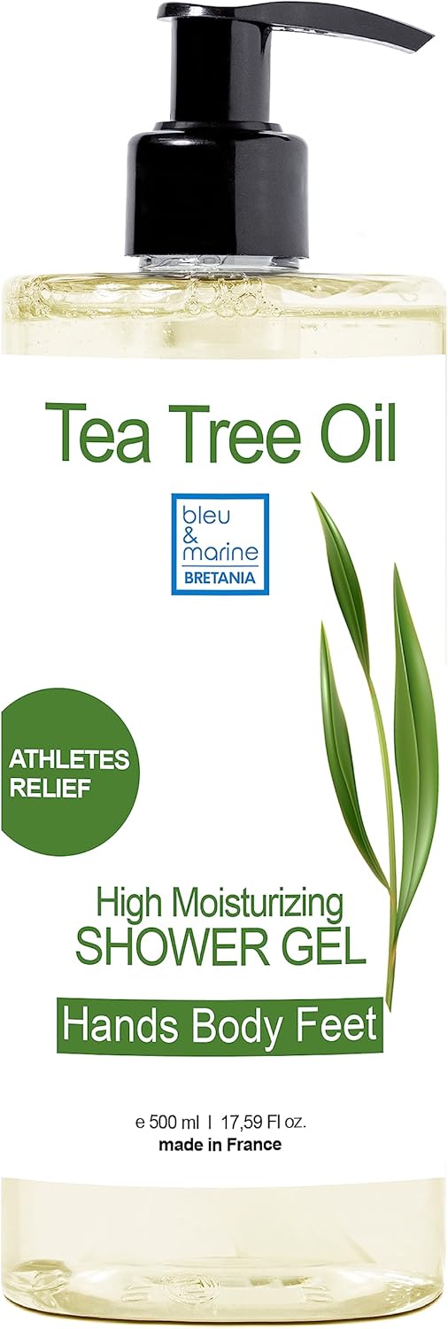 Gel Lavant Ultra Purifiant, Solution Anti Acné, Anti Champignons, Shampoo Anti Poux, Savon Polyvalent, Bain, Nettoyant Visage Peau à Problémes, Traitement Ongle - 500 ml Arbre à thé 500 ml (Lot de 1)