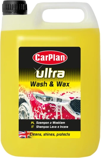 Ultra Lavage et Cire 5L - Shampoing Voiture pH Neutre – Nettoie, Protège et Fait Briller sans Traces - Élimine Saletés et Résidus de Route