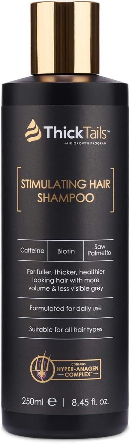 Shampooing Stimulant Croissance des Cheveux Femme - Sans Sulfates avec Caféine et Biotine - Cheveux Plus Denses et Épais - Soin Cuir Chevelu - Sans Parabène – 250 ml