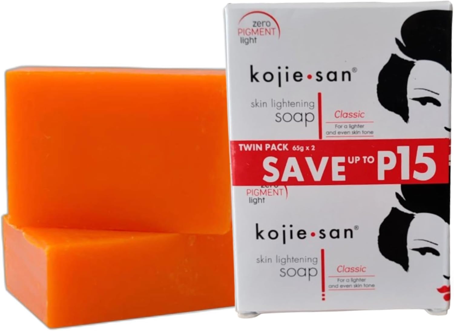 Kojie San Savon pour la peau (lot de 2, 65 g chacun)