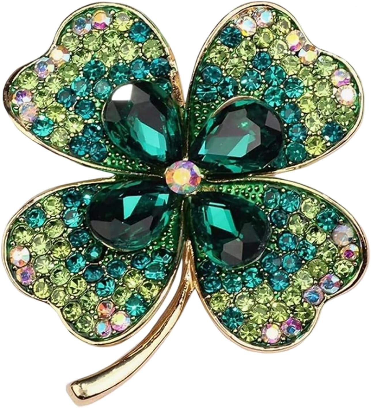 Yotlein Broche Ropa, Trèfle à Quatre Feuilles Bro-che, Broche En Cristal Pour Femmes, Accessoires De Bijoux Elégants En Strass, pour Femme Chapeau Sac Mariage Anniversaire éléGant Robe Accessoires
