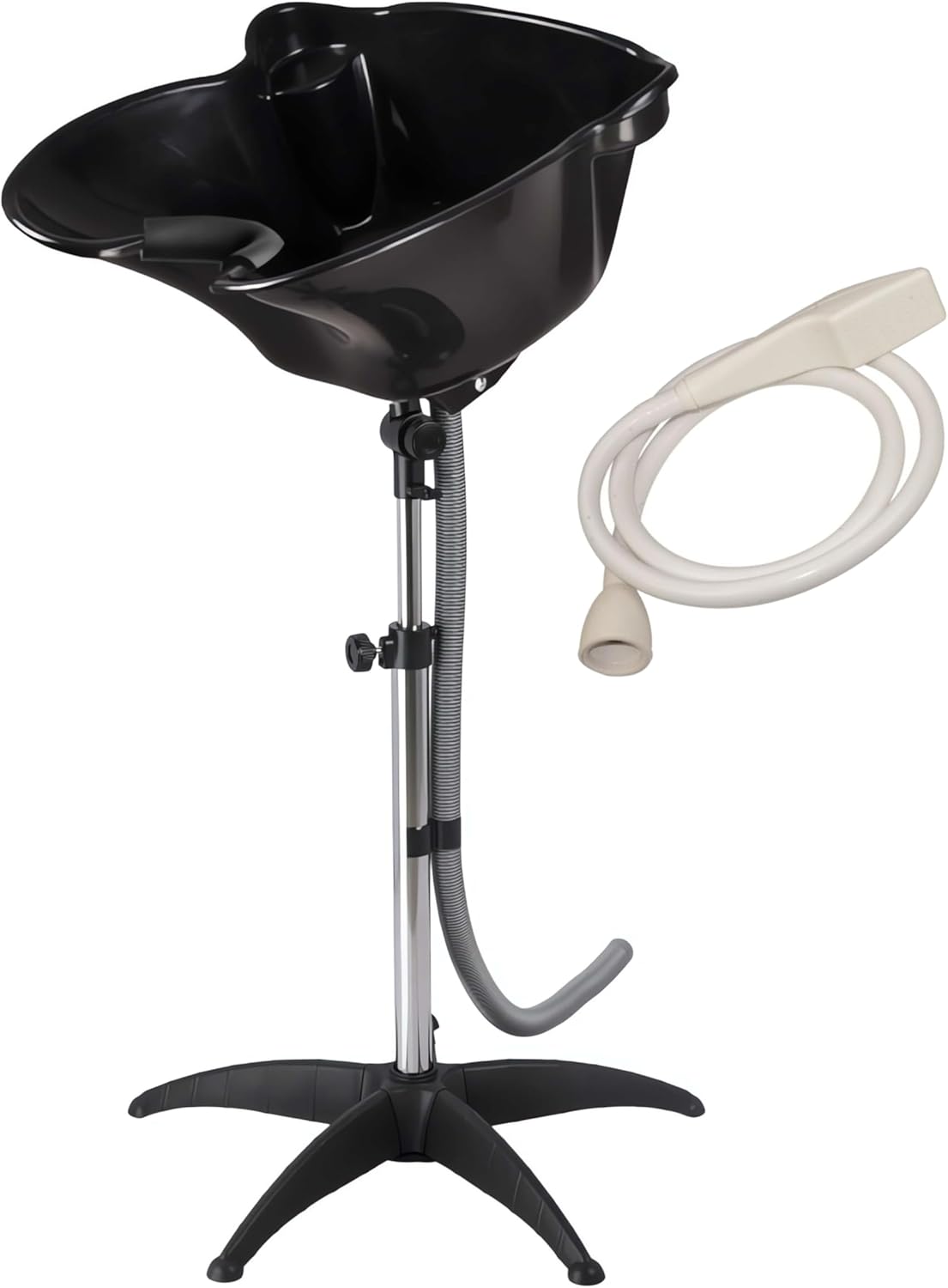 BIOTIFF Aluminium Pack lave-tête coiffure noir avec douchette