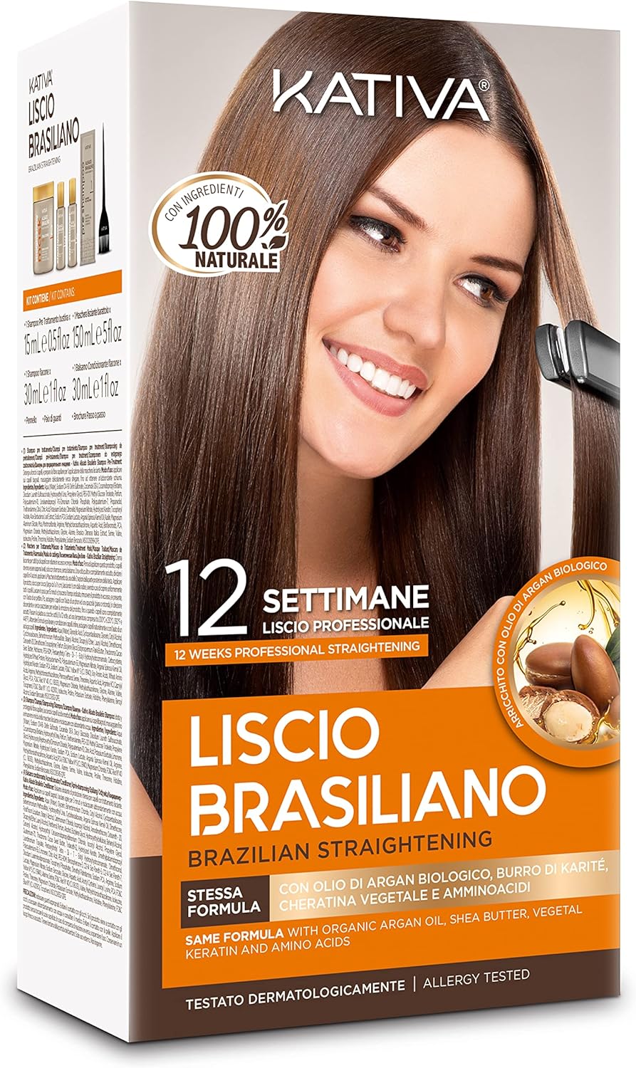 Brésilien Alisado Kit - Nouvelle formule avec acide hyaluronique - Traitement droit professionnel à la maison - jusqu'à 12 semaines -Kératina - Facile à appliquer