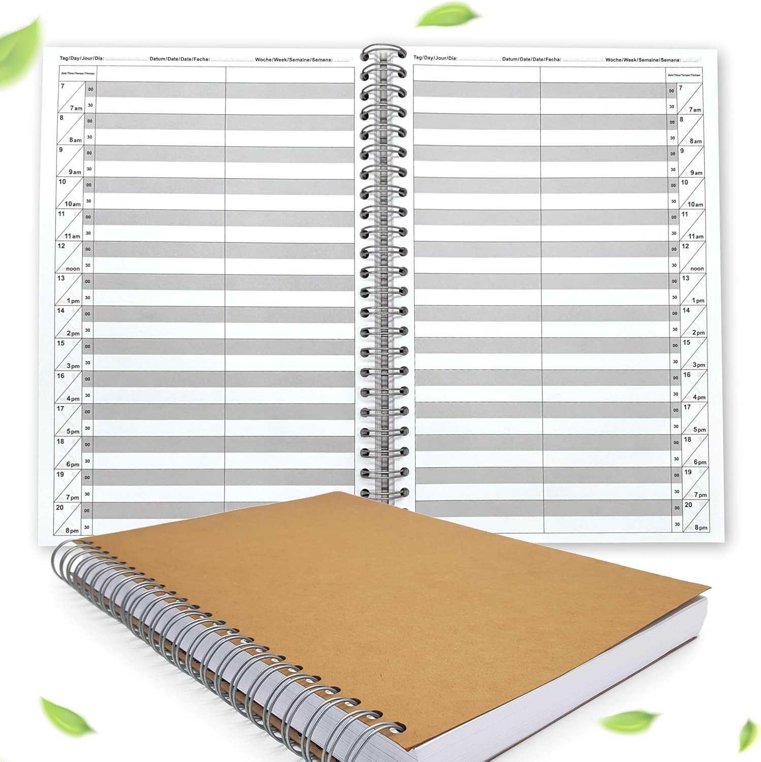 Carnet de rendez-vous pour salon de coiffure et pratique de 2 à 10 personnes - Plages de 15-30 minutes - Libre inscription des jours 2 Mitarbeiter 30 Minuten Taktung