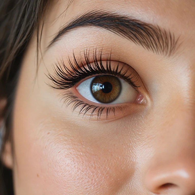 Les subtilités des extensions de cils marron