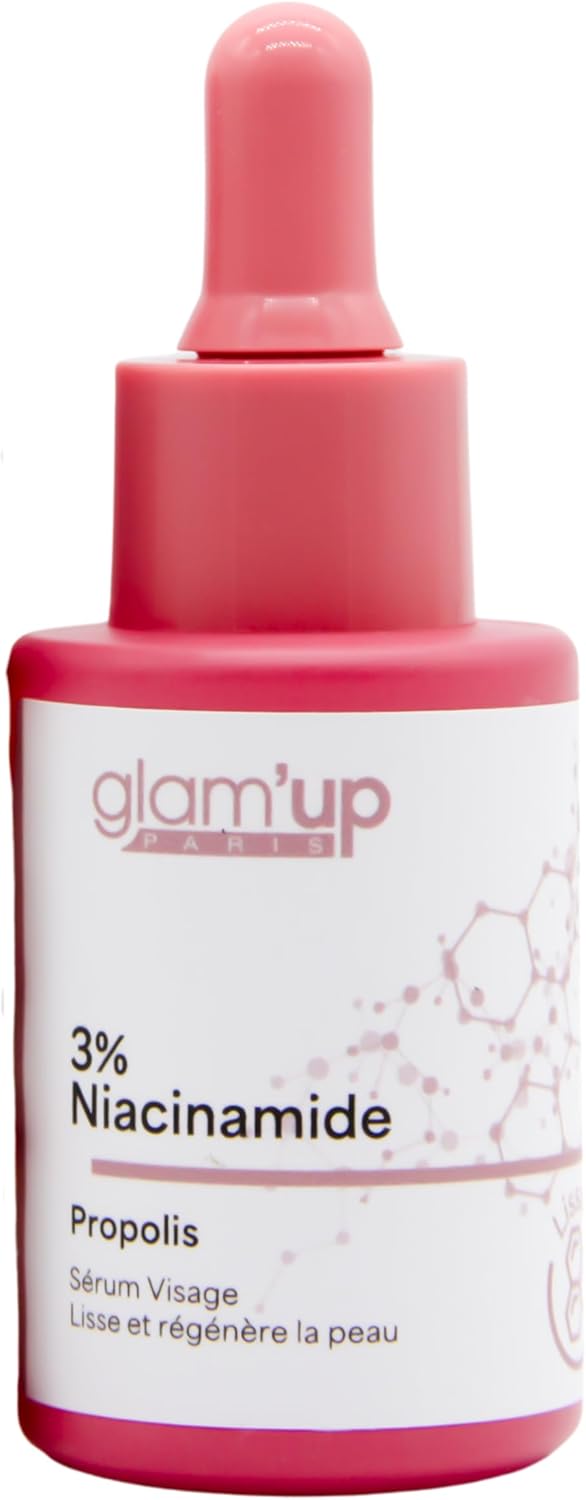 Paris - Sérum Visage Lissant - 3% Niacinamide - Propolis - Peau plus Lisse et Éclatante - K-Beauty - Homme & Femme - 30 ml