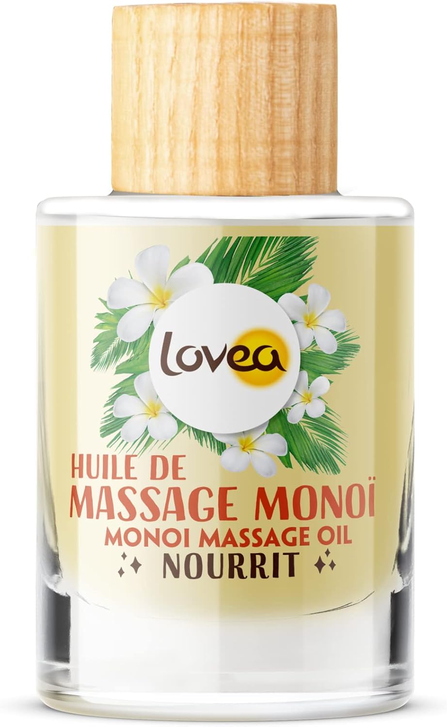 Huile De Massage Corps Multi-Usages - Monoï - Nourrit - Tous Types De Peaux - 97% D'Origine Naturelle - Sans Colorant - Vegan - Fabriqué En France - 50 ml