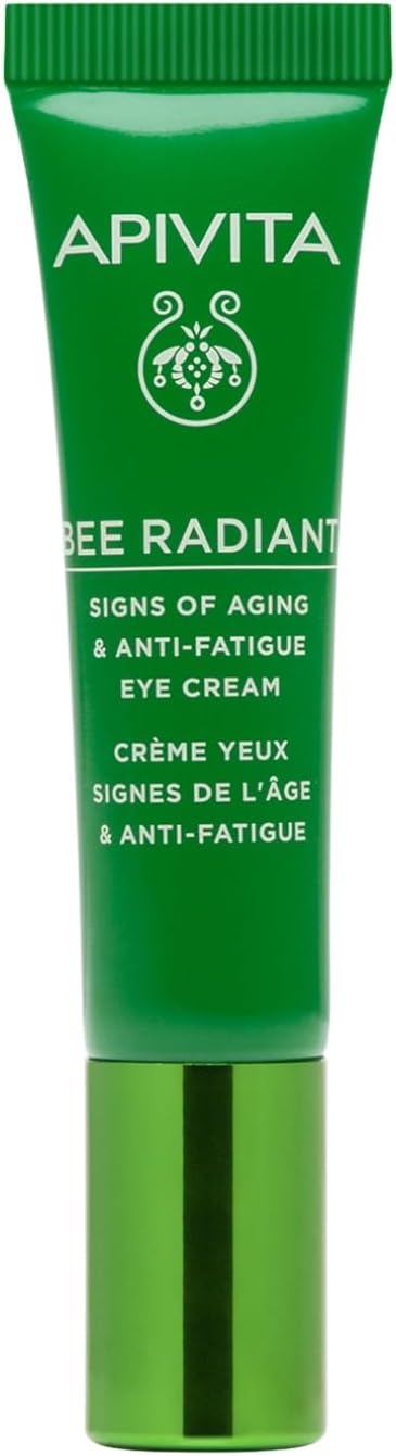 Bee Radiant Crème Yeux Premiers Signes de l'Âge 15ml - Anti-Fatigue & Eclaircissant - Réduction des Rides & Cernes - Avec Propolis, Pivoine Blanche & Jasmin