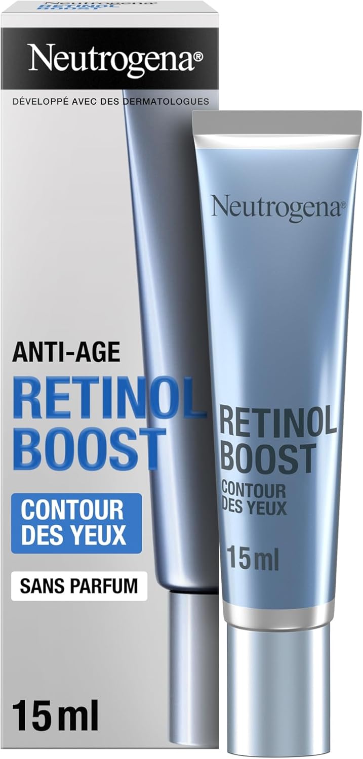 , Soin Anti-Âge Retinol Boost Contour des Yeux (Tube de 15 ml) – Soin du Visage pour Combattre les Signes de l'Âge, Ridules et Pattes D'Oies