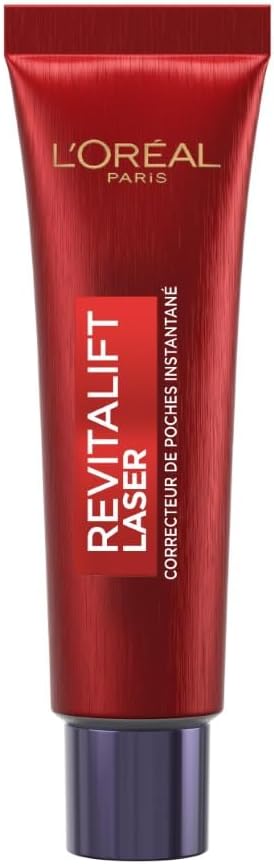 L'Oréal Paris - Soin Contour des Yeux Anti-Âge - Réduit les Rides, Poches, Gonflements et Manque de Fermeté du Contour des Yeux - Tous Types de Peau - Revitalift Laser Eye Bag Instant Eraser - 15 ml