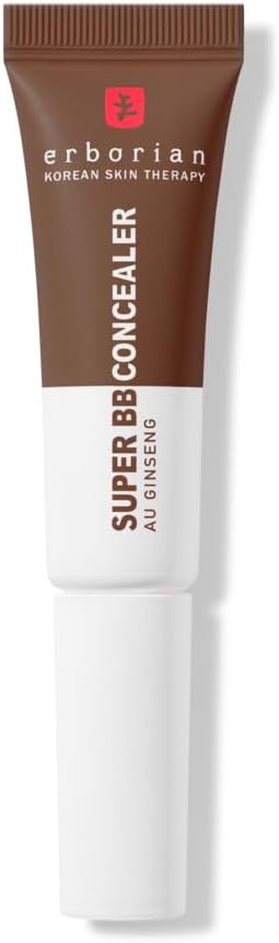 Erborian – Super BB CONCEALER – Anticernes-soin haute couvrance enrichi en Niacinamide et SPF 25 - Correcteur yeux hydratant, fini naturel – Cosmétique Coréenne 10 ml (Lot de 1) Chocolat