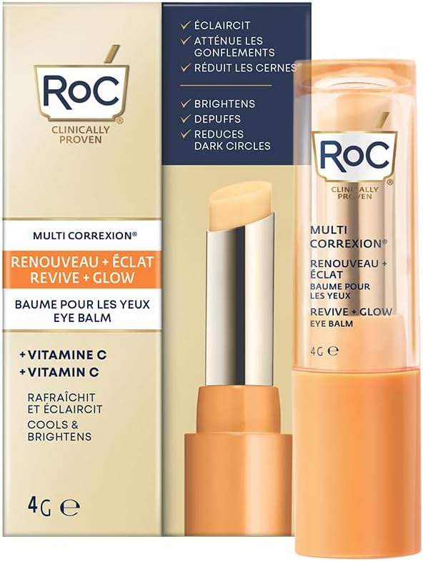 Multi Correxion Renouveau + Eclat Baume pour les yeux - Contient de la vitamine C - Hypoallergénique - 4 g Multi Correxion Renouveau Eclat Baume