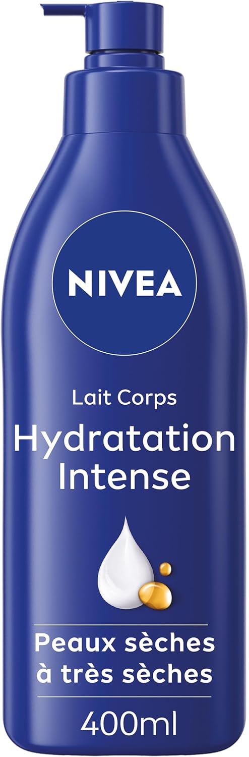 Lait corps Hydratation Intense 72H (1 x 400 ml) — Lait Nourrissant à l'Acide Hyaluronique pur & Huile d'Amande Douce — Crème hydratante corps pour peaux sèches à très sèches